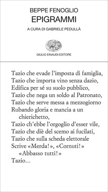 Beppe Fenoglio – Epigrammi (2013)