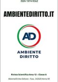 ISSN 1974-9562, Claudio Costanzi- AMBIENTEDIRITTO.it: Rivista Scientifica Area 12 – Classe A AbienteDiritto Editore - Fasc. 3/2020 Anno XX (2020)