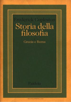 Book cover Storia della filosofia