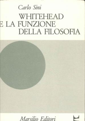 Book cover Whitehead e la funzione della filosofia