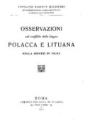 img Korwin-Milewski Ippolito - Osservazioni sul conflitto delle lingue polacca e lituana nella dioc