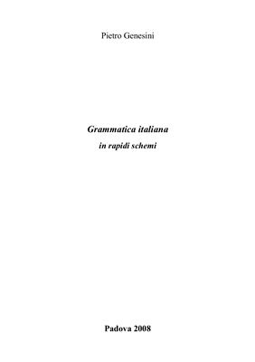 Book cover Grammatica italiana in rapidi schemi