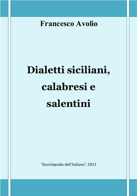 Book cover Dialetti siciliani, calabresi e salentini