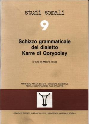 Book cover Schizzo grammaticale del dialetto Karre di Qoryooley