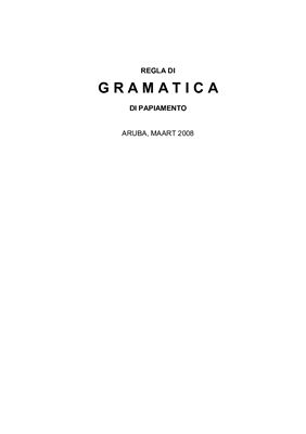 Book cover Gramatica di Papiamento