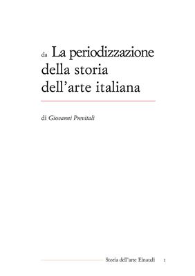 Book cover La periodizzazione della storia dell’arte italiana
