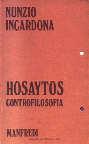 Book cover HOSAYTOS. Controfilosofia