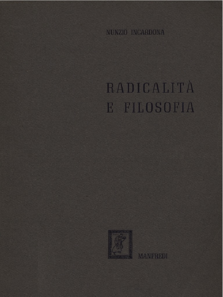 Incardona - Radicalità e filosofia (1968)