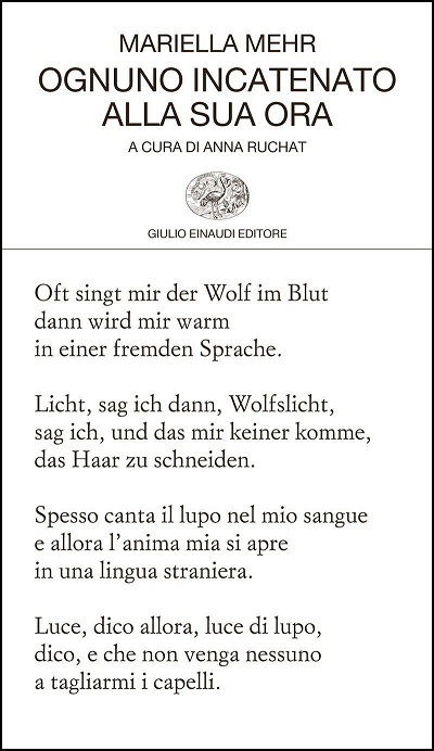 Mariella Mehr –  Ognuno incatenato alla sua ora. 1983-2014 (2014)