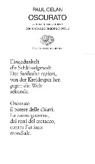 Paul Celan – Oscurato (2019)