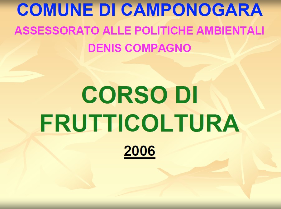 Corso di Frutticoltura (2006)