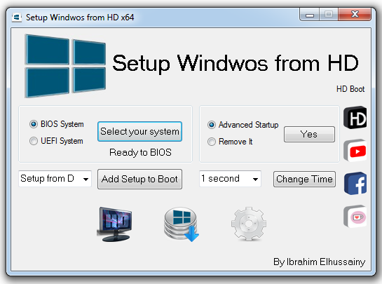 Setup Windows from HD 1.0