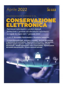 Alessandro Mastromatteo, Benedetto Santacroce (a cura di) – Conservazione elettronica (2022)