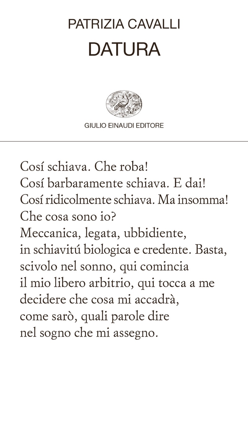 Patrizia Cavalli – Datura (2022)