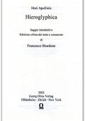 Francesco Sbordone - Hori Apollonis Hieroglyphica. Ed. critica (2002) PDF