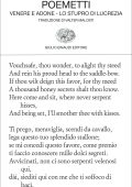 William Shakespeare - Poemetti. Venere e Adone - Lo stupro di Lucrezia (2022)