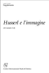 Carmelo Calì – Husserl e l’immagine (2002)