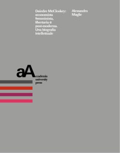 Alessandra Maglie – Deirdre McCloskey: economista femminista, libertaria e post-moderna (2022)