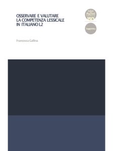 Francesca Gallina – Osservare e valutare la competenza lessicale in italiano L2 (2023)