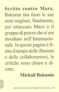 Michail Bakunin – Scritto contro Marx (2015)