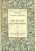 Francesco Albèrgamo - STORIA DELLA LOGICA DELLE SCIENZE ESATTE (1947)