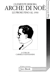 Clemente Rebora –  Arche di Noè. Le Prose Fino al 1930 (1994)