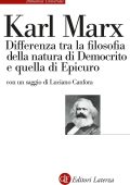 Karl Marx - Differenza tra la filosofia della natura di Democrito e quella di Epicuro (2023)