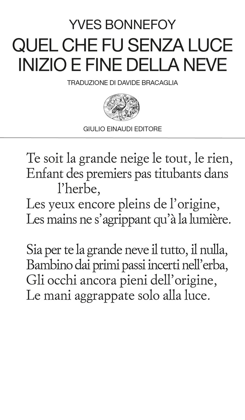 Yves Bonnefoy – Quel che fu senza luce. Inizio e fine della neve (2023)