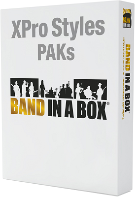 PG Music XPro Styles PAK 1-2-3-4 for Band-in-a-Box and RealBand – ENG