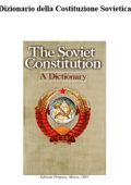 AA. VV. - Dizionario della Costituzione Sovietica  (1985) PDF