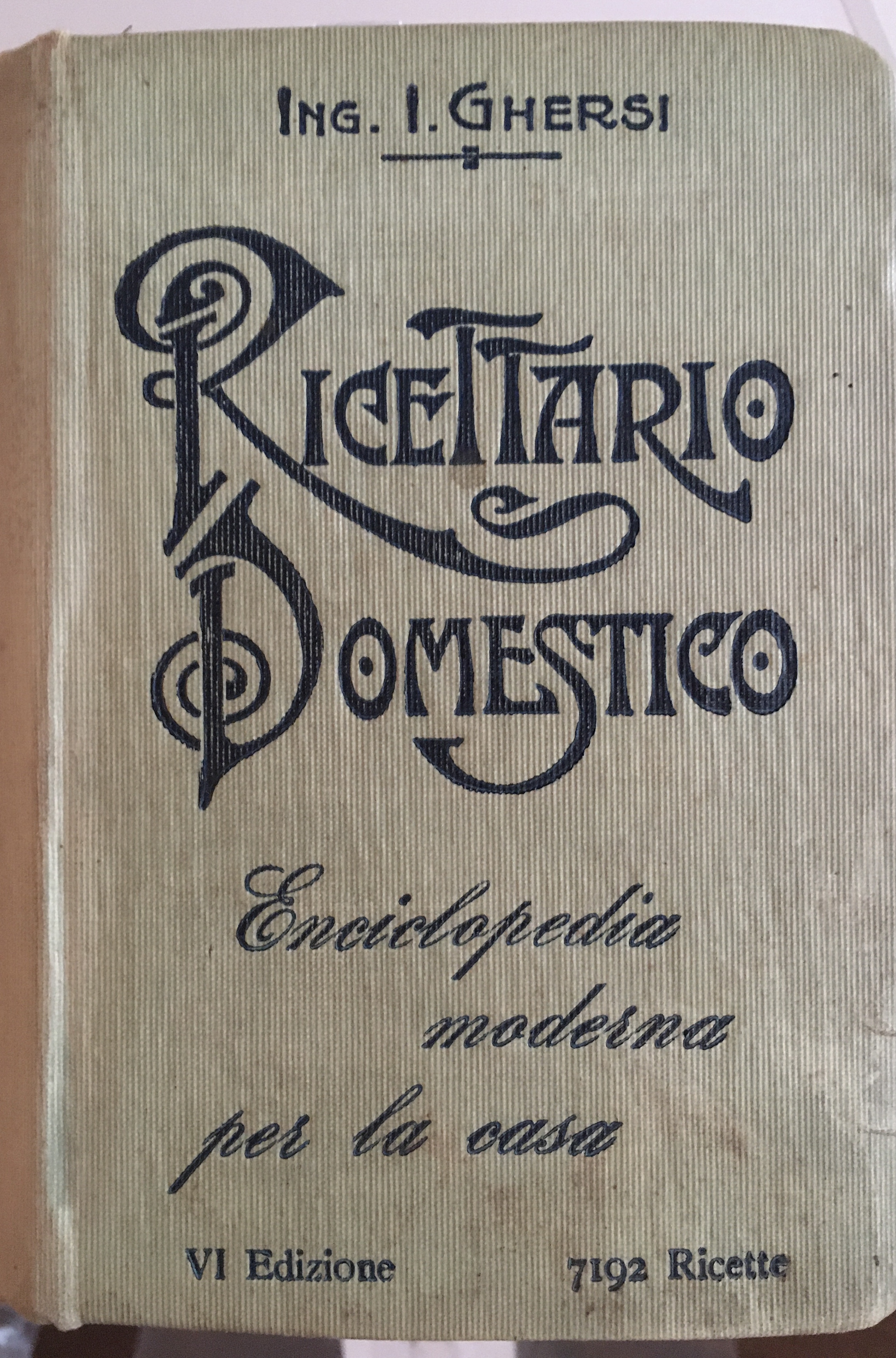 Ghersi Italo – Ricettario domestico  (1945) PDF
