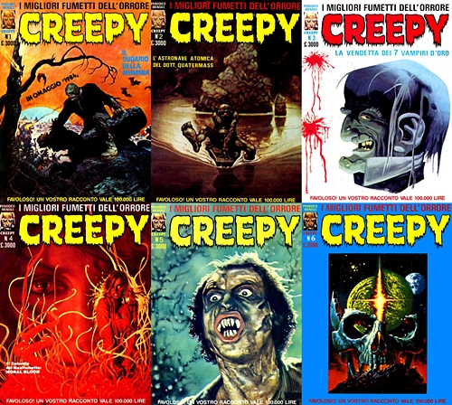 Creepy – Serie Completa (9 volumi)(Elfo 1984-1985)