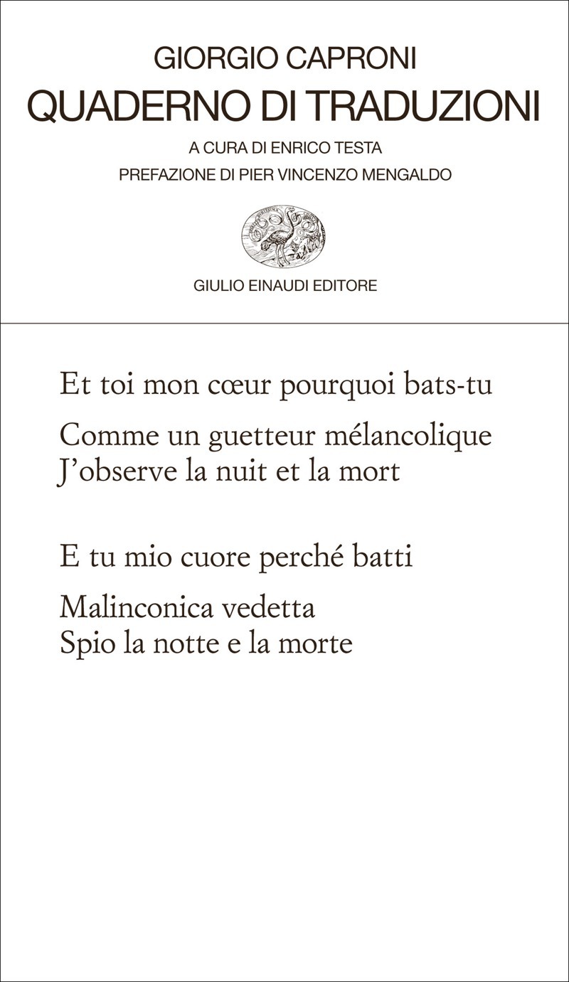Giorgio Caproni – Quaderno di traduzioni (2014)