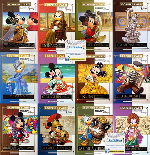 Scoprire l’arte – Serie Completa (24 volumi)(La storia dell’arte raccontata da Disney)(La Repubblica, Giunti 2016-2017)