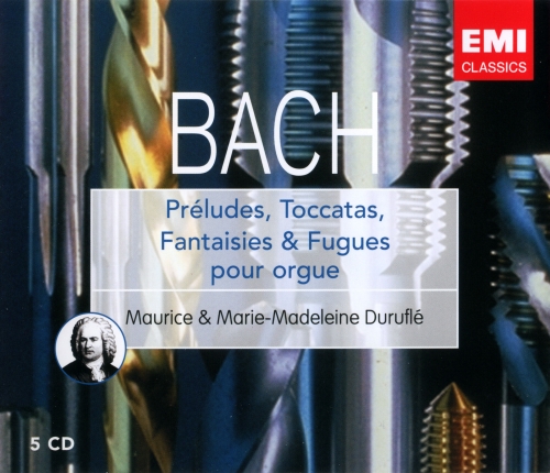 J.S. Bach – Preludes, Toccatas, Fantasias & Fugues for organ – Maurice & Marie-Madeleine Durufle (5CDs) (2007) FLAC