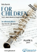 Francesco Leone Bela Bartok - For Children - Easy Flute Quartet ( FLUTE 1): For beginners (2020)