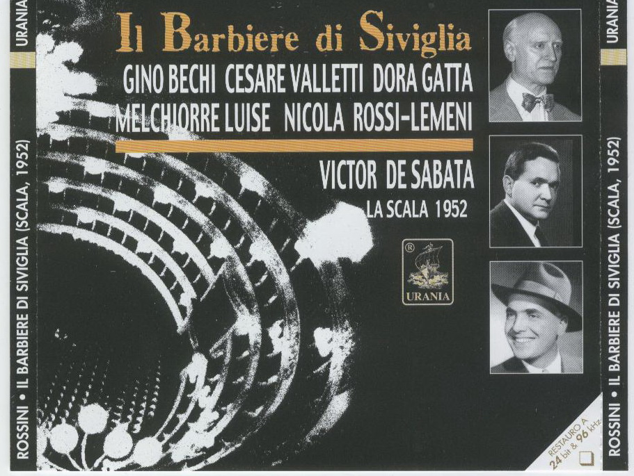 G.Rossini – Il barbiere di Siviglia (Bechi, Valetti, Gatta, Rossi-Lemeni – V. De Sabata) (1952) APE lossless