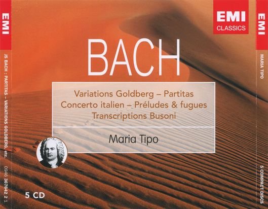 Bach – Busoni Transcriptions, Goldberg Variations; Partitas; Italian Concerto; Preludes & Fugues – Maria Tipo – 5 CD, (2004) FLAC