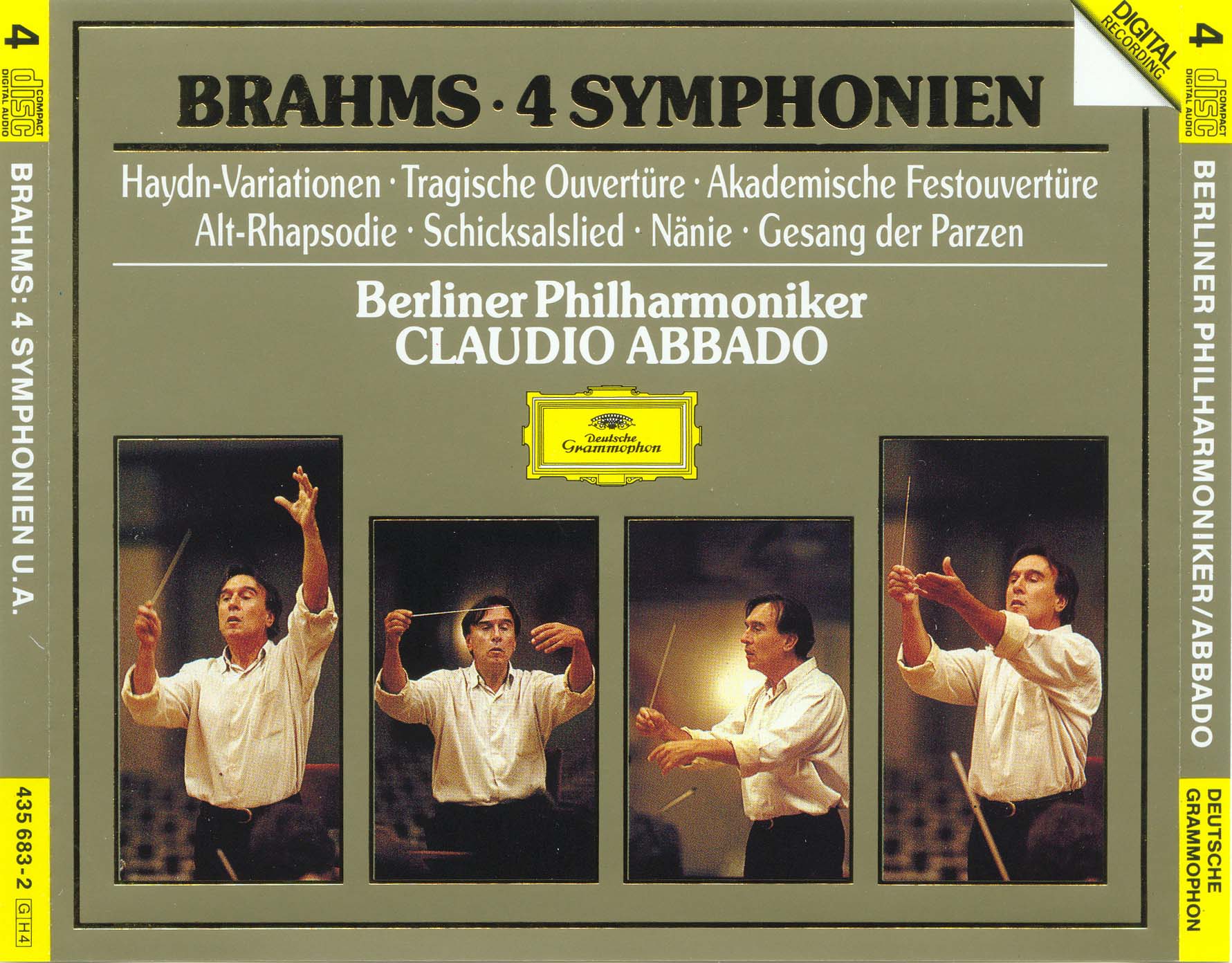 J. Brahms – Complete Symphonies (Berliner Philharmoniker, Claudio Abbado) [4 CDs] (1992) APE lossless