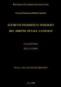 Fabio Bellia - Elementi filosofici e teologici del diritto penale canonico (2017)