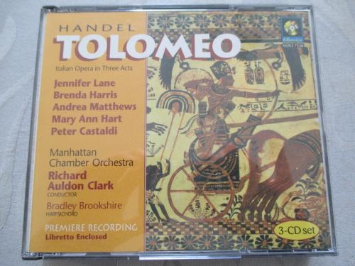 Handel – Tolomeo, Re d’Egitto; Two harpsichord suites [3 CD’s] (Jennifer Lane, Brenda Harris, Andrea Matthews / Manhattan Chamber Orchestra, Richard Auldon Clark) (1996) FLAC