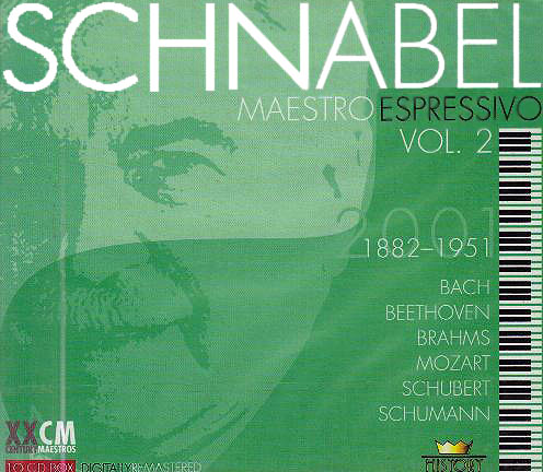 Artur Schnabel – Maestro espressivo vol.2 (Beethoven, Bach, Mozart, Schubert, Brahms, Schumann) (2001) MP3 320 kbps