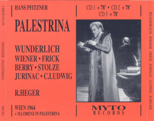 Hans Pfitzner – Palestrina (Heger, Wunderlich, Frick, Berry, Stolze) (3 CD) (1997) FLAC