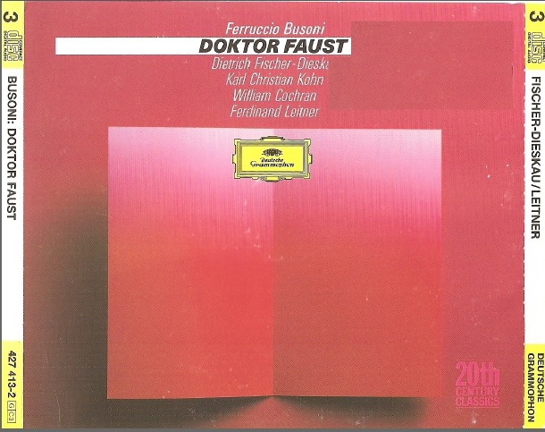 Ferruccio Busoni – Doktor Faust (Leitner; Fiescher-Dieskau) (1969) Ape lossless