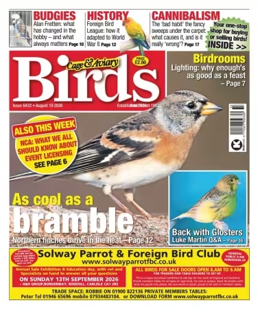 Cage & Aviary Birds – August 19, 2026