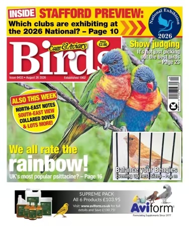 Cage & Aviary Birds – August 26, 2026