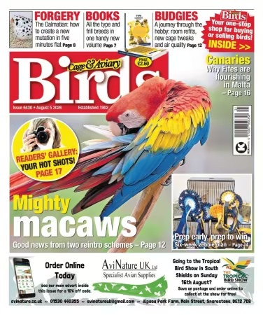 Cage & Aviary Birds – August 5, 2026