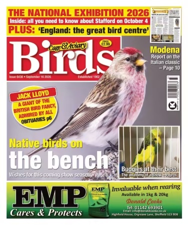 Cage & Aviary Birds – September 16, 2026